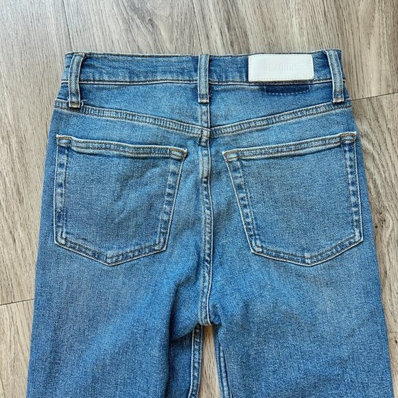 Re/Done Originals 70s Stove Pipe Denim Jeans in Dusted Blue Size 25 LIKE NEW - Picture 10 of 11